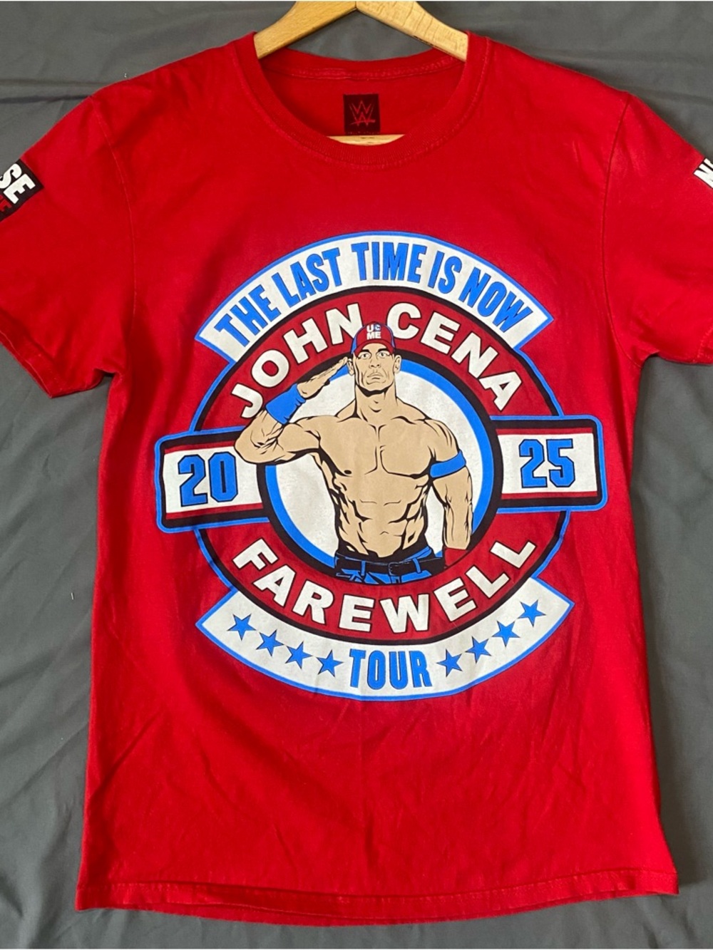 John Cena U Can’t See Me WWE Men’s Size S Farewell Tour 2025 Red Graphic T Shirt